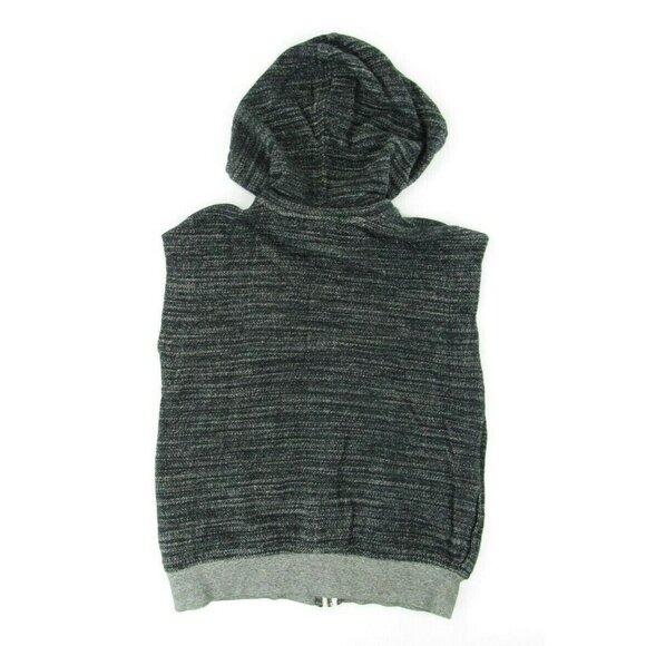 Kate Spade Saturday Womens Hoodie S Black Grey Sleeveless Zip Up - Picture 2 of 6